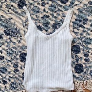 American Eagle white ribbed tank